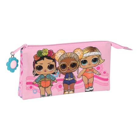 Trousse Fourre-Tout Triple LOL Surprise! Glow girl Rose (22 x 12 x 3 cm)