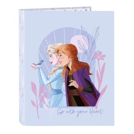 Carpeta de anillas Frozen Believe Lila A4 (26.5 x 33 x 4 cm)