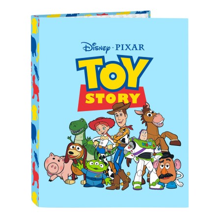 Carpeta de anillas Toy Story Ready to play Azul claro A4 (26.5 x 33 x 4 cm)