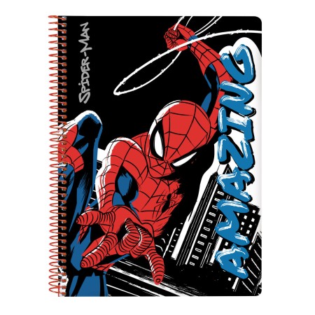 Carnet Spiderman Hero Noir 80 Volets A5