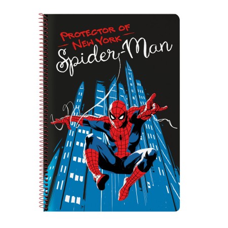 Libreta Spiderman Hero Negro A4 80 Hojas