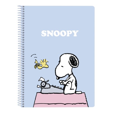 Carnet Snoopy Imagine Bleu 80 Volets A5