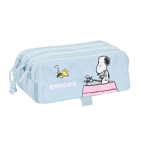 Portatodo Triple Snoopy Imagine Azul (21,5 x 10 x 8 cm)