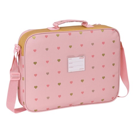 Cartera Escolar Glow Lab Hearts Rosa (38 x 28 x 6 cm)