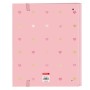 Carpeta de anillas Glow Lab Hearts Rosa (27 x 32 x 3.5 cm)