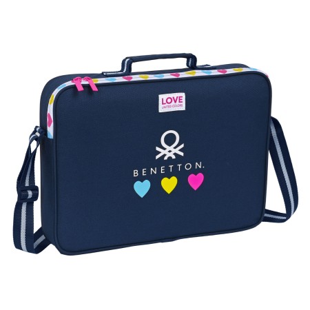 Cartable d'école Benetton Love Blue marine (38 x 28 x 6 cm)