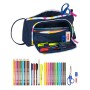 Trousse Scolaire avec Accessoires Benetton Love Blue marine (20 x 11 x 8.5 cm) (32 Pièces)