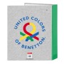 Carpeta de anillas Benetton Pop Gris A4 (27 x 33 x 6 cm)