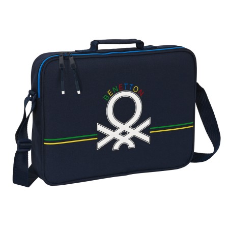 Cartera Escolar Benetton Sixties Azul marino (38 x 28 x 6 cm)