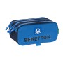 Trousse Fourre-Tout Triple Benetton Deep water Bleu (21,5 x 10 x 8 cm)