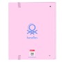 Carpeta de anillas Benetton Pink Rosa (27 x 32 x 3.5 cm)