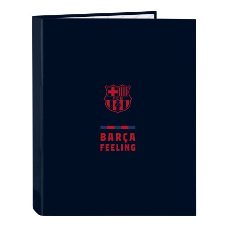 Carpeta de anillas F.C. Barcelona Azul marino A4 (26.5 x 33 x 4 cm)