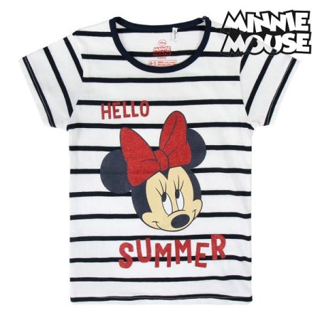 T shirt à manches courtes Enfant Minnie Mouse 73488 Noir