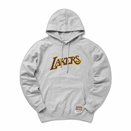 Sudadera con Capucha Unisex Mitchell & Ness Lakers Gris