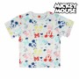 T shirt à manches courtes Enfant Mickey Mouse 73717 Blanc