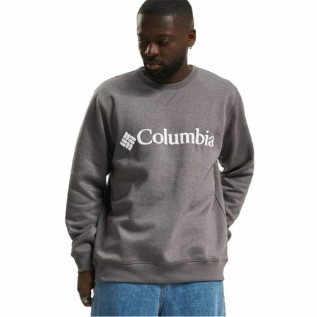Sudadera sin Capucha Hombre Columbia Logo Fleece Crew Gris oscuro