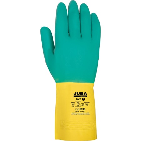 Gants de travail JUBA Bicolore Latex Flocage