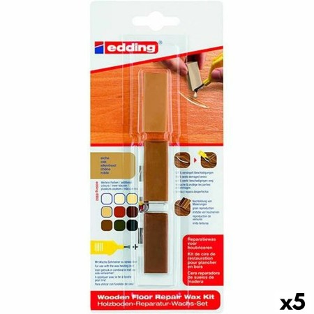 Cire pour réparation de surfaces Edding 8902 Bois Sol Marron 5 Unités