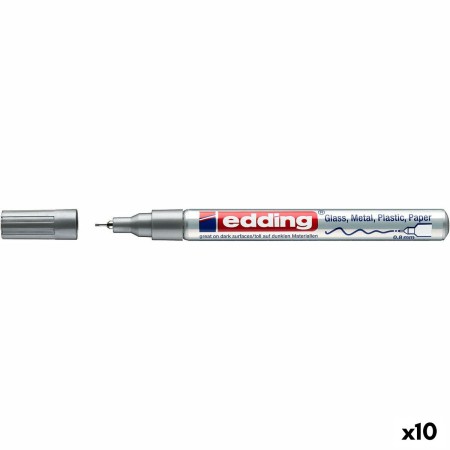Marqueur permanent Edding 780 Argenté 10 Unités