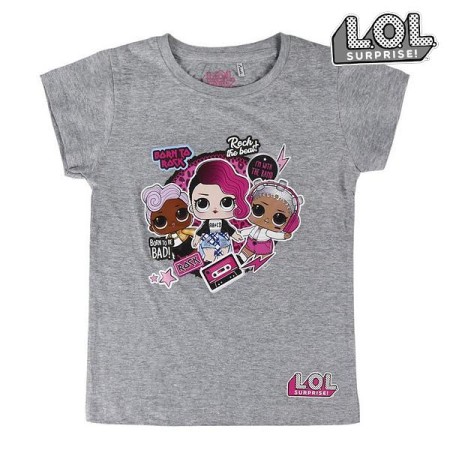 T shirt à manches courtes Enfant LOL Surprise! 74044 Gris Blanc