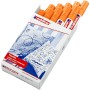 Rotulador permanente Edding 4500 Textil Fluorescente Naranja 10 Unidades