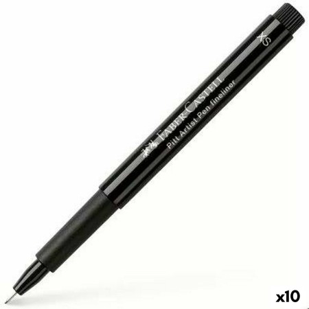 Rotulador permanente Faber-Castell Pitt Artist Rotulador permanente Negro 10 Unidades