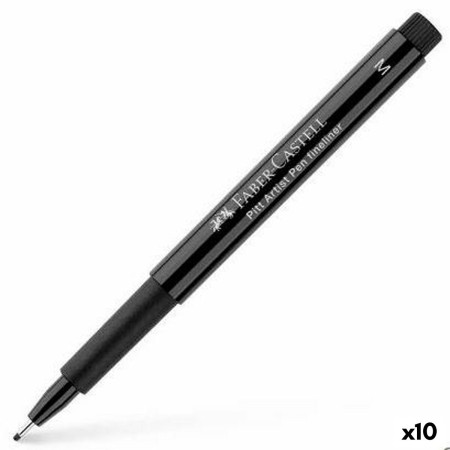 Marqueur permanent Faber-Castell Pitt Artist Noir 10 Unités