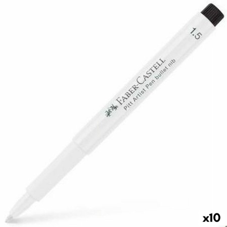 Marqueur permanent Faber-Castell Blanc 10 Unités