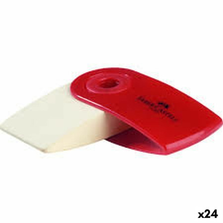 Gomme Faber-Castell Sleeve Mini Étui Rouge 24 Unités