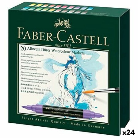 Set de Rotuladores Faber-Castell Estuche Acuarelas 24 Unidades