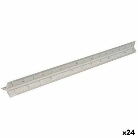 Escalímetro Faber-Castell Triangular Blanco 30 cm Plástico duro (24 Unidades)