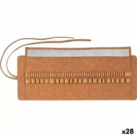 Trousse d'écolier Faber-Castell Enveloppante Marron (28 Unités)
