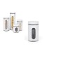 Tarro Quttin Acero Vidrio Blanco 1000 ml