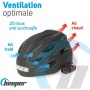 Casque de Cyclisme pour Adultes Beeper Noir Lumière LED (M) (Reconditionné A+)