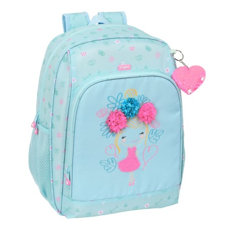 Mochila Escolar Glow Lab Cute doll Azul claro (31 x 41 x 14 cm)