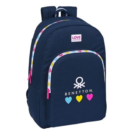 Cartable Benetton Love Blue marine (30 x 46 x 14 cm)