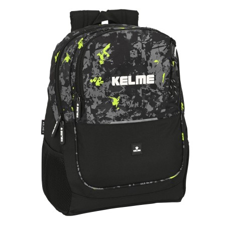 Mochila Escolar Kelme Jungle Negro Gris Lima (32 x 44 x 16 cm)