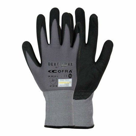 Guantes de Trabajo Cofra Dextermax Gris Nailon Nitrilo