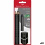 Ensemble de Crayons Faber-Castell Noir 10 Unités