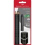 Ensemble de Crayons Faber-Castell Noir 10 Unités