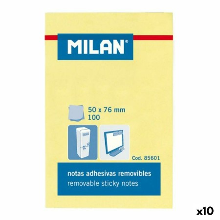 Notes Adhésives Milan 56 x 76 mm Jaune 10 Unités