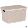 Boîte de rangement avec couvercle Rose Plastique 19 L (28 x 22,5 x 39 cm) (12 Unités)