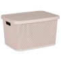 Boîte de rangement avec couvercle Rose Plastique 19 L (28 x 22,5 x 39 cm) (12 Unités)