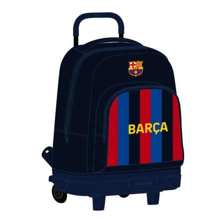 Mochila Escolar con Ruedas F.C. Barcelona Granate Azul marino (33 x 45 x 22 cm)