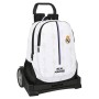 Mochila Escolar con Ruedas Real Madrid C.F. Negro Blanco (32 x 44 x 16 cm)