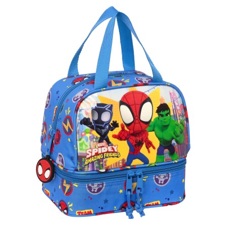 Sac à goûter Spiderman Team up Bleu 20 x 20 x 15 cm