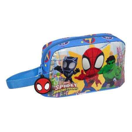 Portameriendas Térmico Spiderman Team up 21.5 x 12 x 6.5 cm Azul