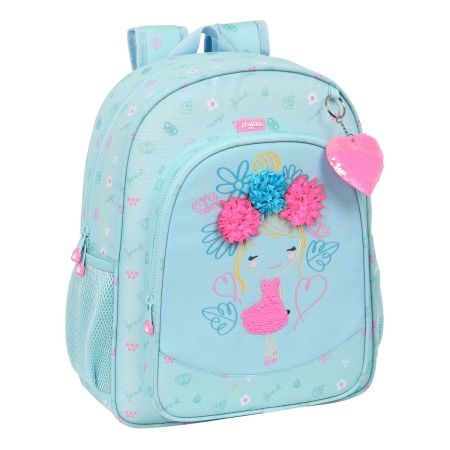 Cartable Glow Lab Cute doll Bleu clair (32 x 38 x 12 cm)