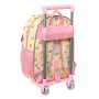 Mochila Escolar con Ruedas Princesses Disney Magical Beige Rosa (26 x 34 x 11 cm)