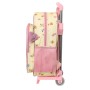 Mochila Escolar con Ruedas Princesses Disney Magical Beige Rosa (26 x 34 x 11 cm)